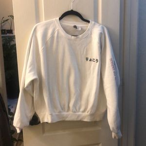 White and Cherry Blossom Sweater